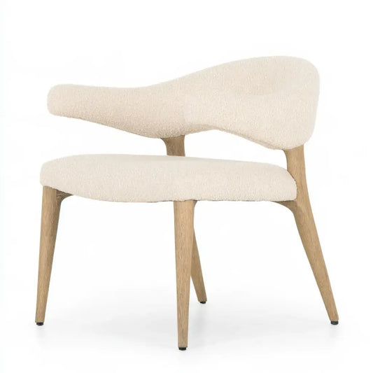 Silla con respaldo ancho y asiento tapizado - beige - aluminumgardenbench
