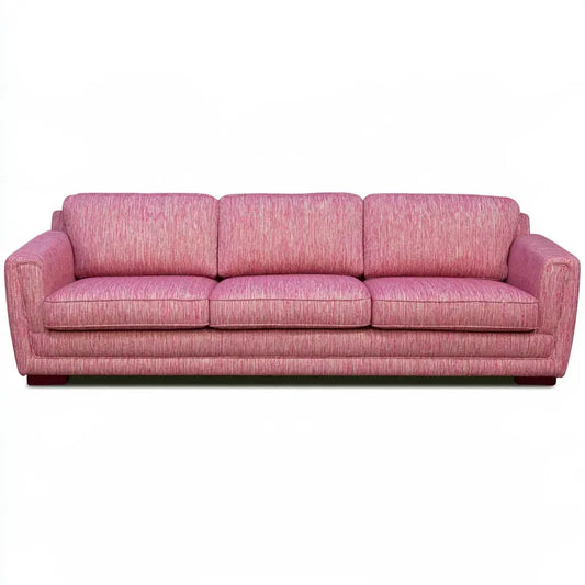 Sofá con respaldo segmentado y brazos bajos - rosa - aluminumgardenbench