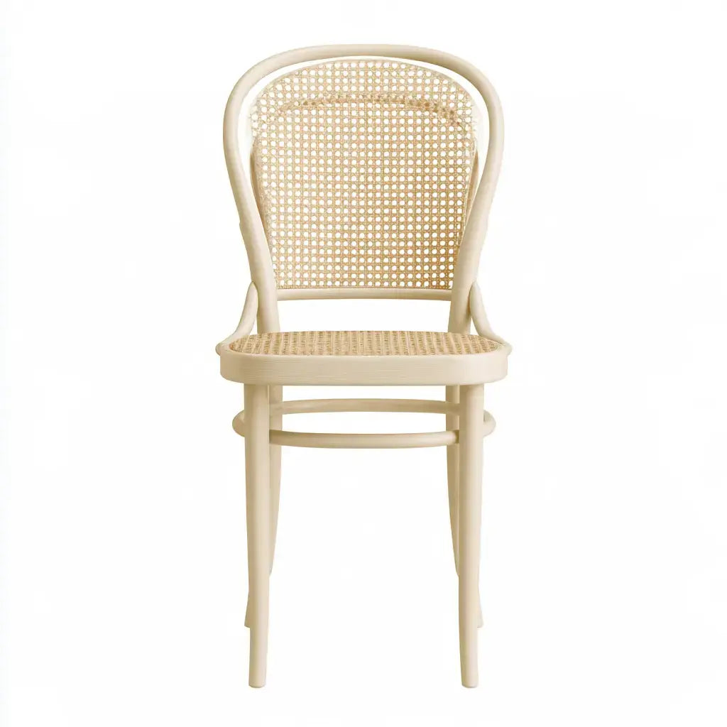 Silla con respaldo de rejilla y asiento liso - beige - aluminumgardenbench